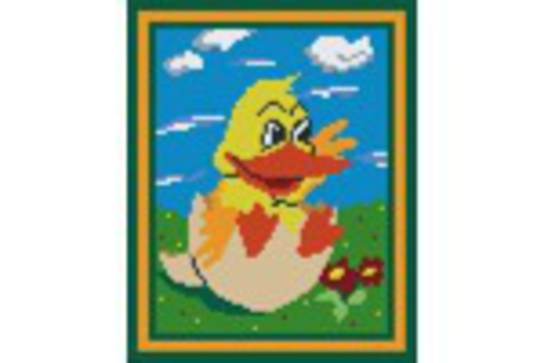Easter Duck Four [4] Baseplate PixelHobby Mini-mosaic Art Kit image 0